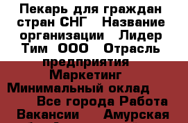 Пекарь для граждан стран СНГ › Название организации ­ Лидер Тим, ООО › Отрасль предприятия ­ Маркетинг › Минимальный оклад ­ 28 200 - Все города Работа » Вакансии   . Амурская обл.,Архаринский р-н